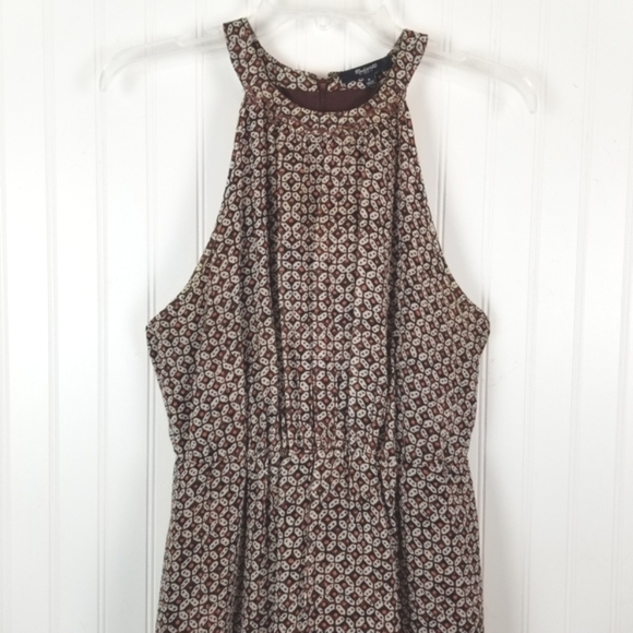 Madewell Silk Midi High Neck Halter Dress Size 6 Y2K Fairy Grunge Whimsigoth - Picture 7 of 11